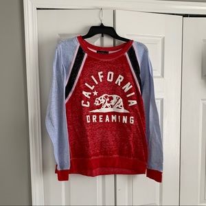 Derek Heart California Dreaming bear sweatshirt L